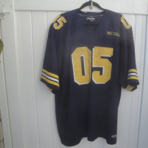 Roora Sports Vintage Jersey Michigan Go M Blue 05 Distressed 3XL - Picture 2 of 6